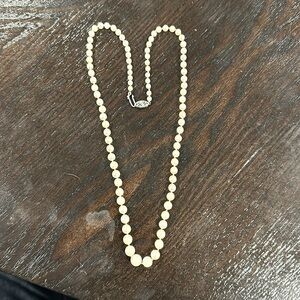 19” REAL PEARL NECKLACE w/ 10k clasp